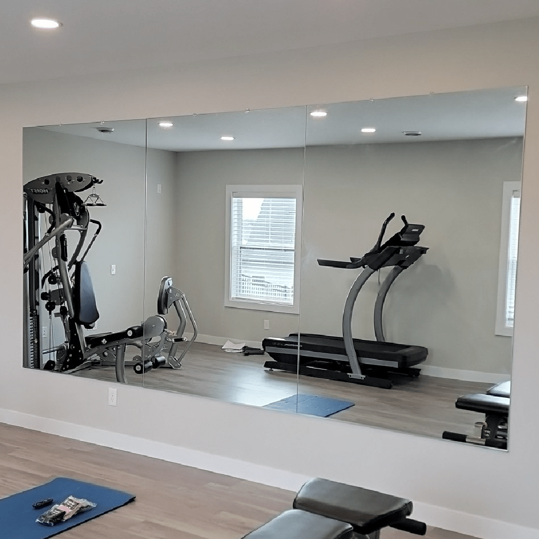 Gym Wall Mirror Kit w/ Safety Backing - Mirrors Delivered