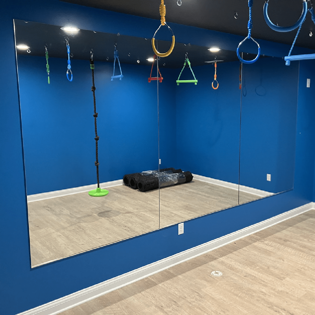 Gym Wall Mirror Kit w/ Safety Backing - Mirrors Delivered