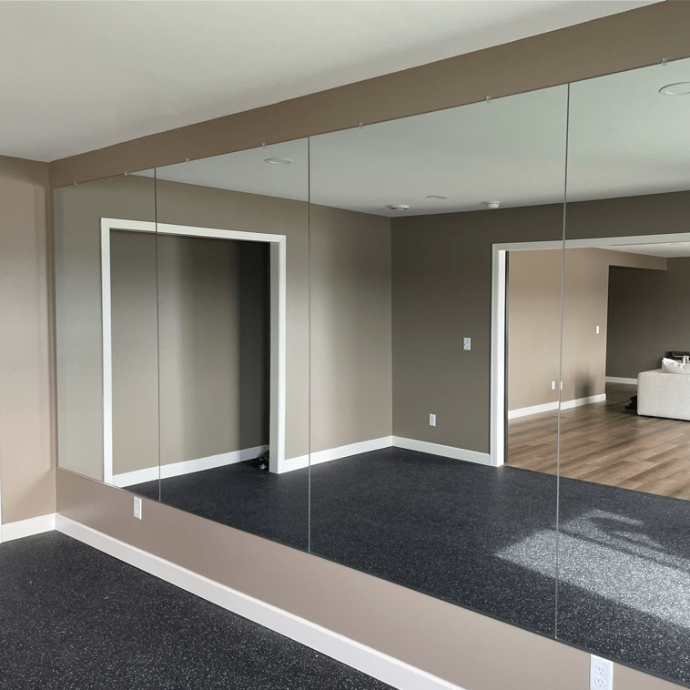 Gym Wall Mirror Kit w/ Safety Backing - Mirrors Delivered