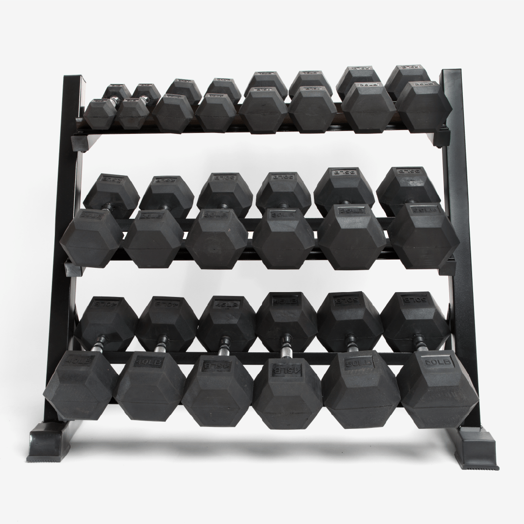 5-50 lbs Dumbbell Set + Rack - Mirrors Delivered