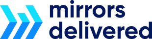 Logo of Mirrors Delivered, specializing in home and fitness studio mirrors