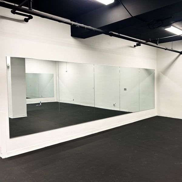 Gym Wall Mirror Kit w/ Safety Backing - Mirrors Delivered