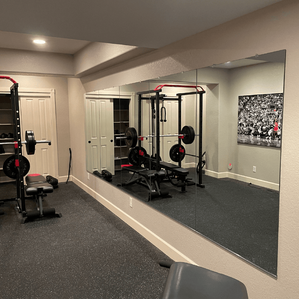 Gym Wall Mirror Kit w/ Safety Backing - Mirrors Delivered