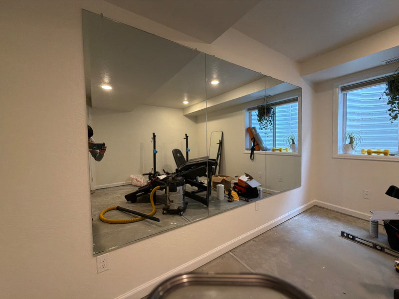 Golden Basement Gym Mirror Wall - Image 2