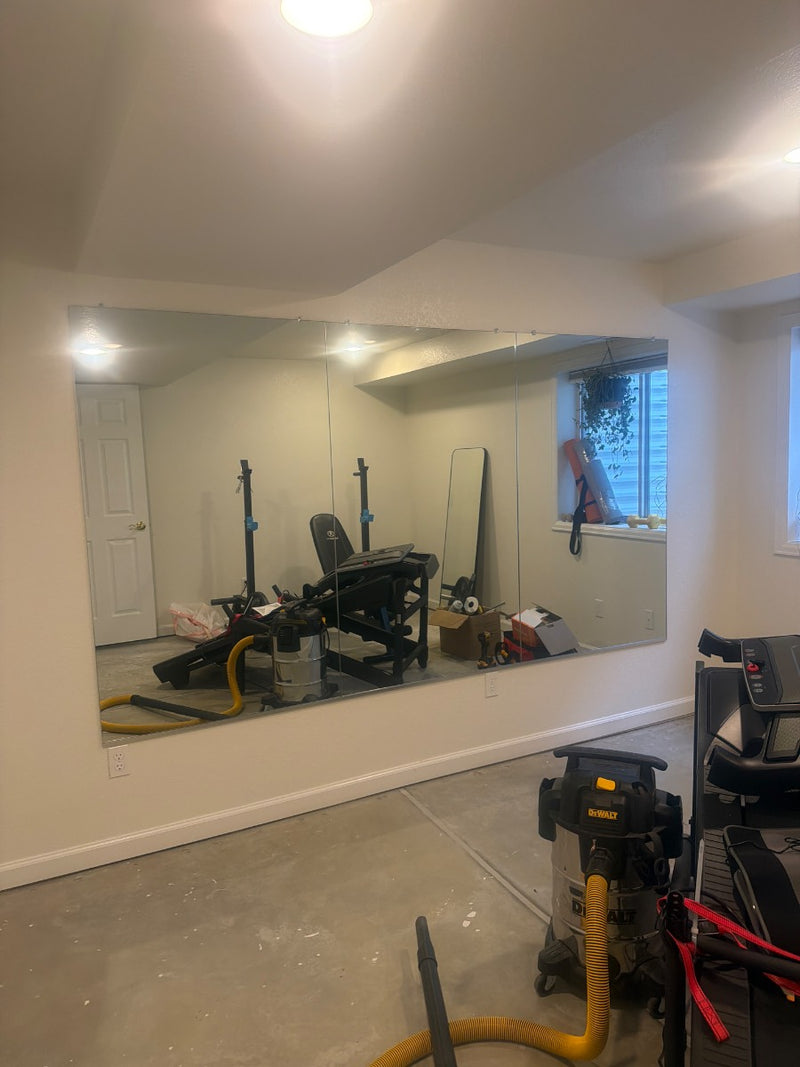 Golden Basement Gym Mirror Wall - Image 4