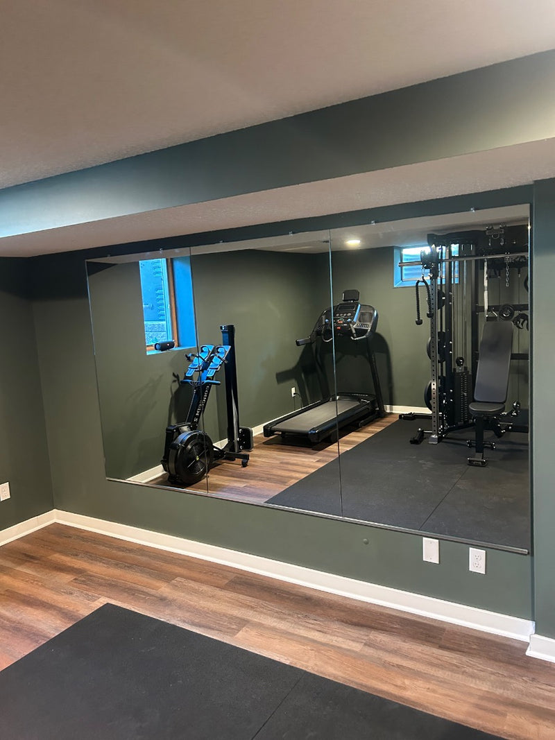 Minneapolis Basement Gym Mirror Wall