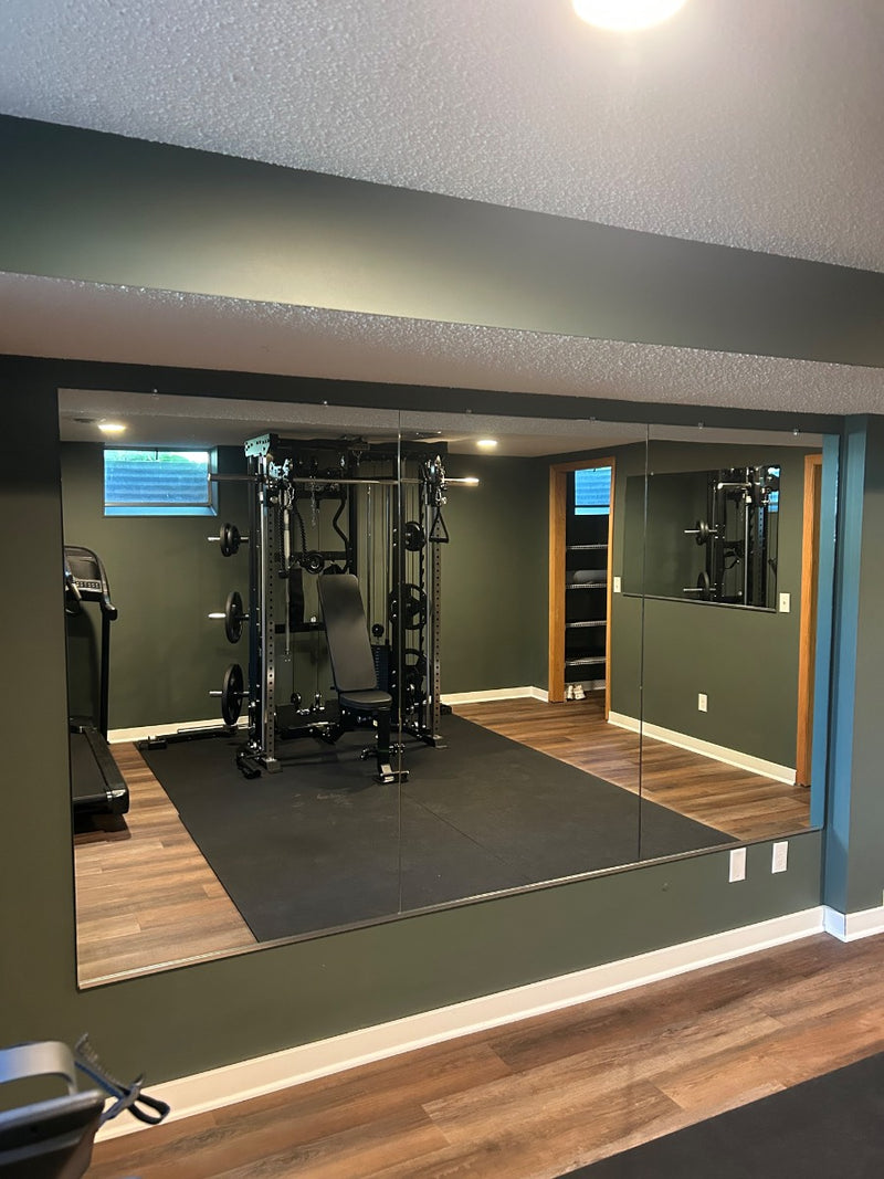 Minneapolis Basement Gym Mirror Wall - Image 4