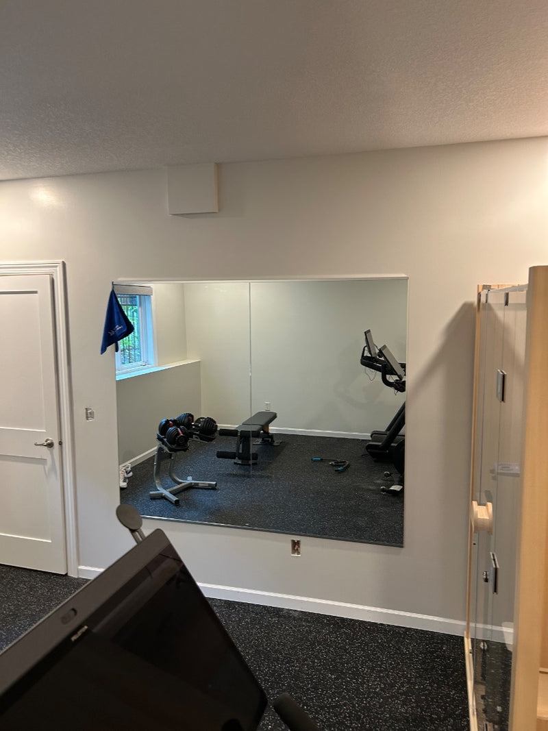 North Oaks Basement Home Gym Mirrors - Image 4